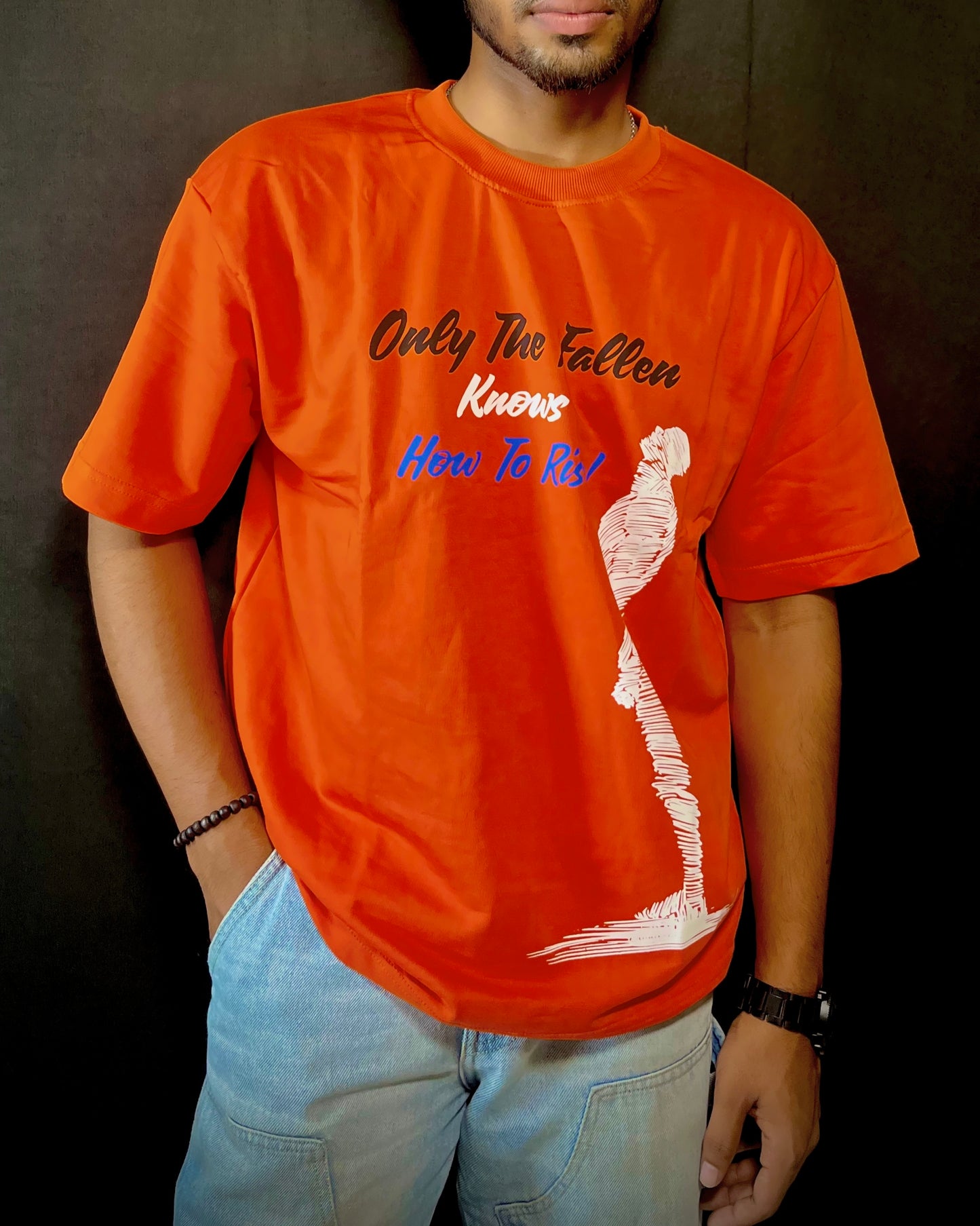 The Fallen Rise Tee Orange Unisex